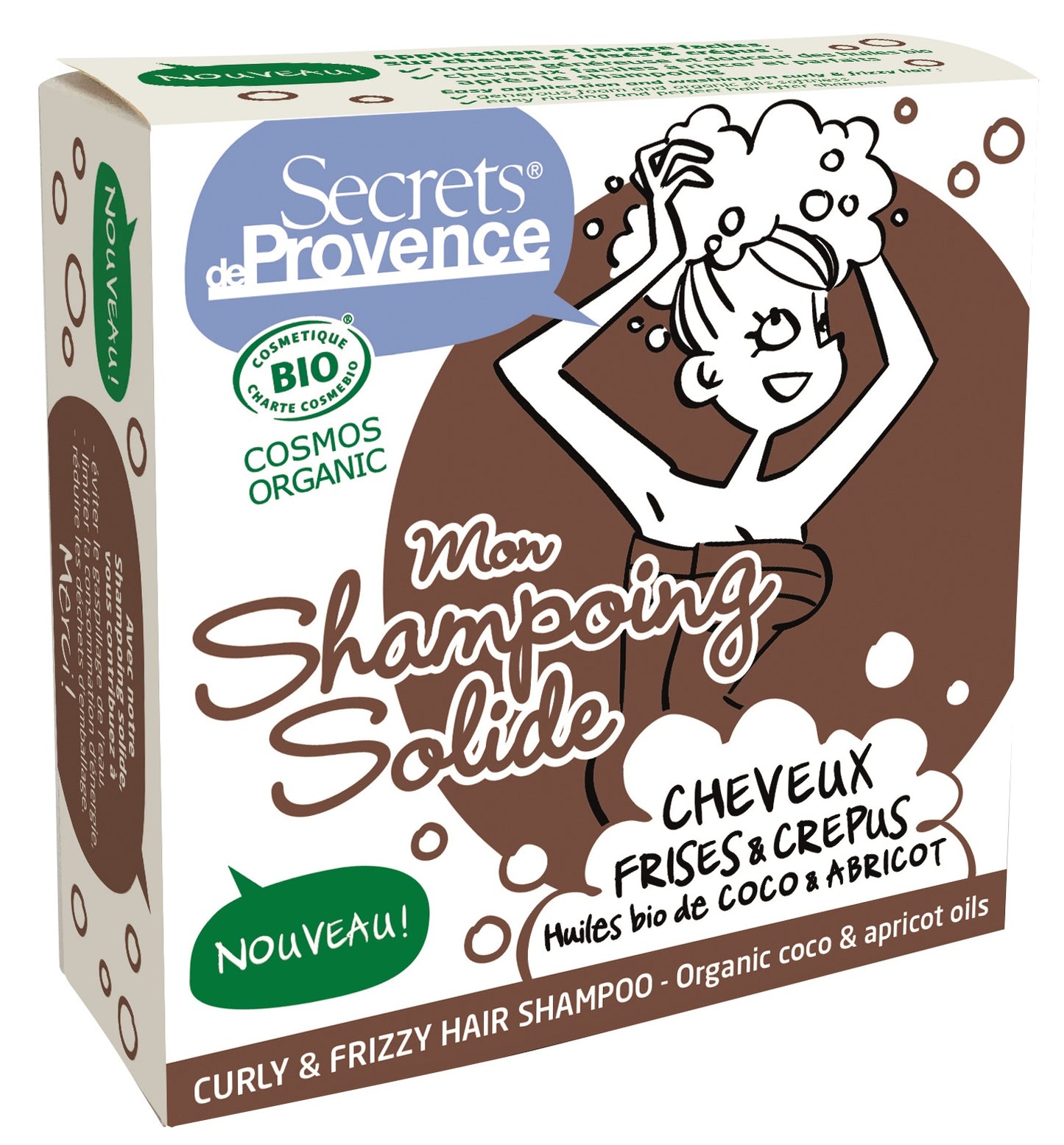 Secrets de Provence Solid shampoo for curly or frizzy hair 85g